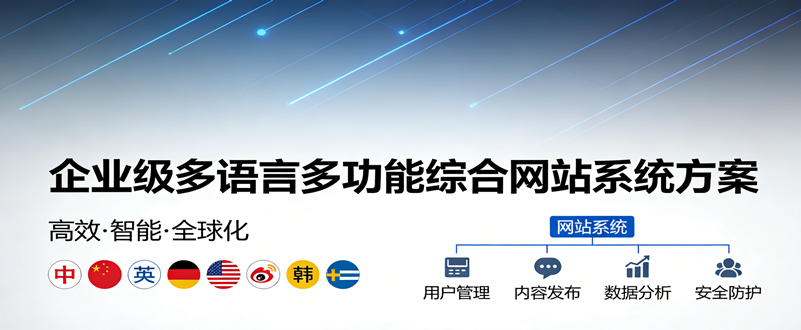 企业级多语言多功能综合网站系统方案